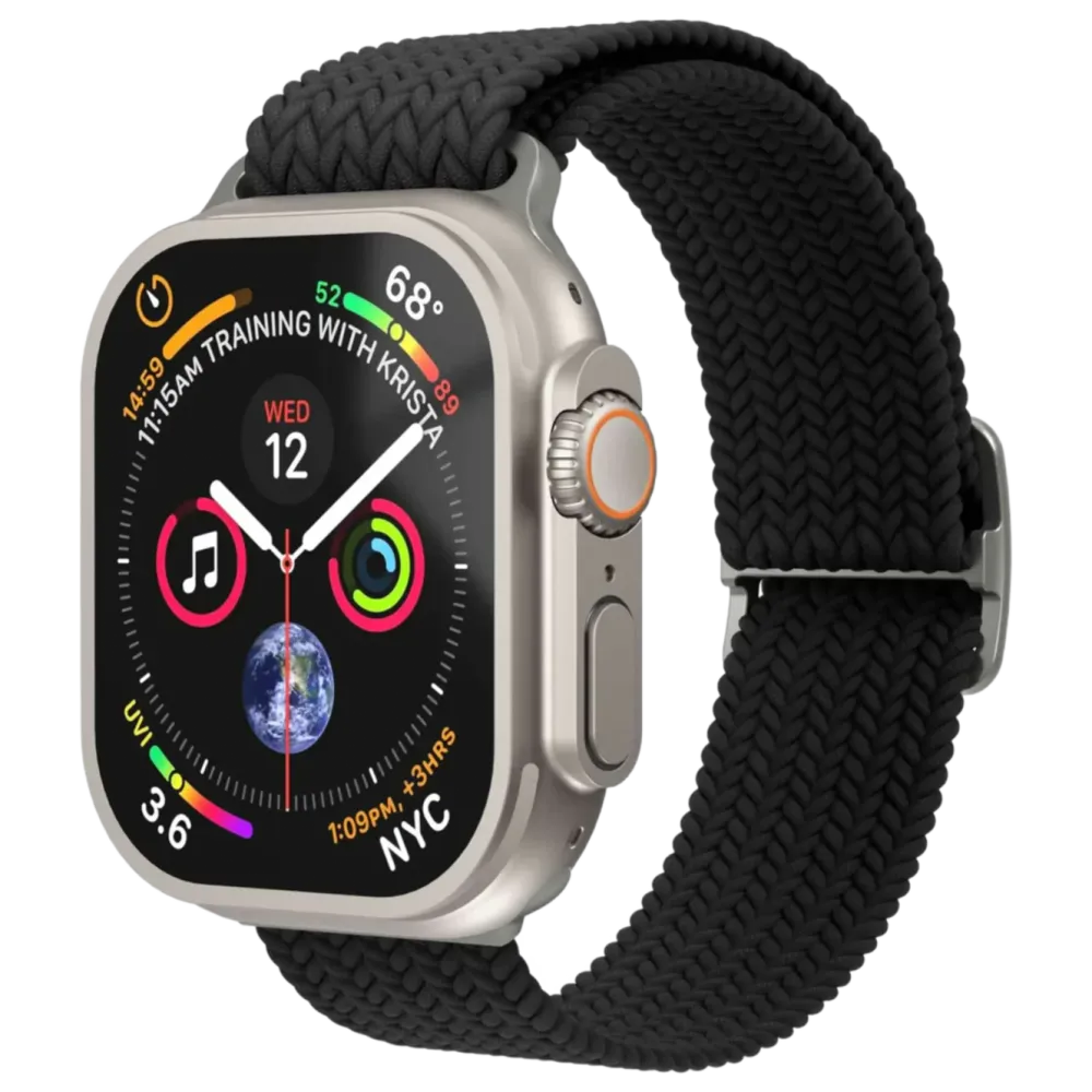 Vonmählen Smartklokker Og Ringer|Woven Loop flettet rem til Apple Watch 44/45/46/49 mm