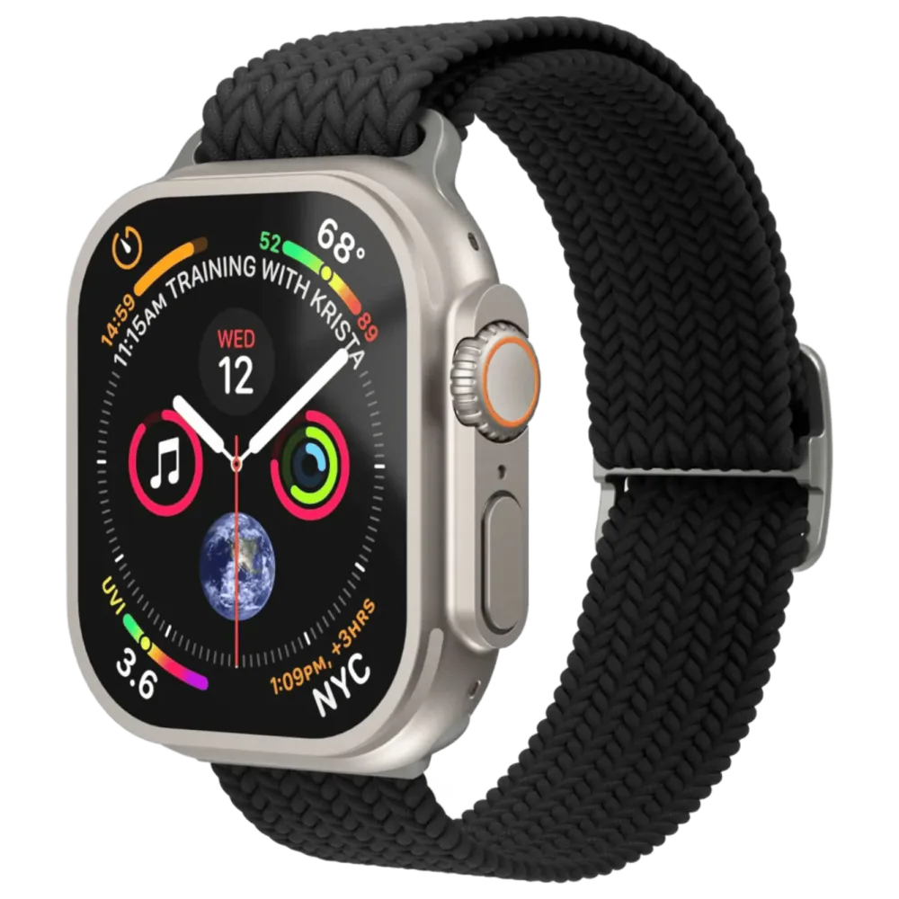 Vonmählen Smartklokker Og Ringer|Woven Loop flettet rem til Apple Watch 44/45/46/49 mm