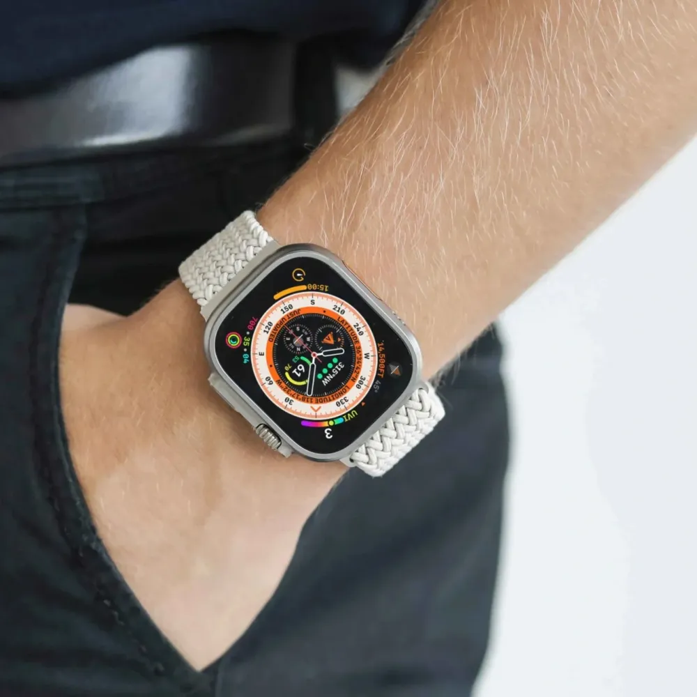 Vonmählen Smartklokker Og Ringer|Woven Loop flettet rem til Apple Watch 40/41/42 mm