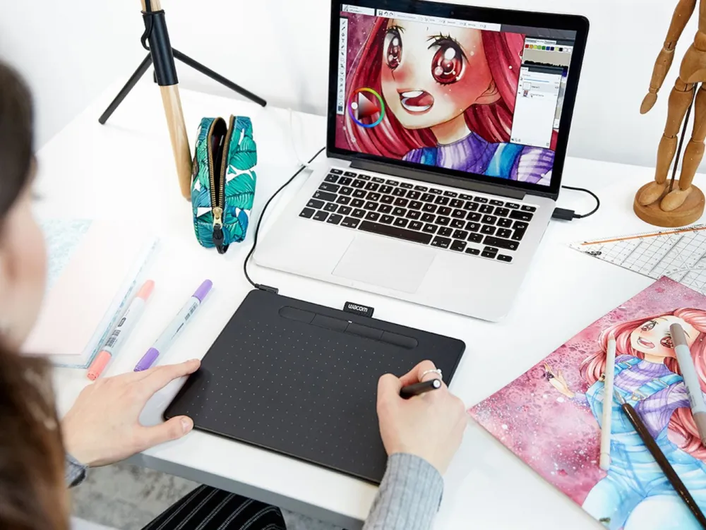 Wacom Tegnebrett|Intuos M Bluetooth-tegnebrett 216x135 mm
