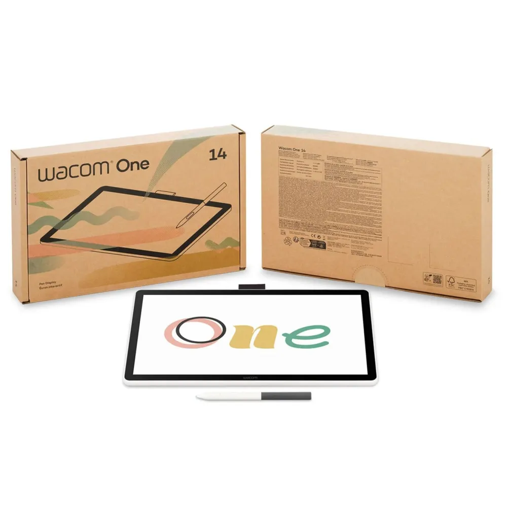 Wacom Tegnebrett|One 14 Creative Display – Tegneskjerm med penn