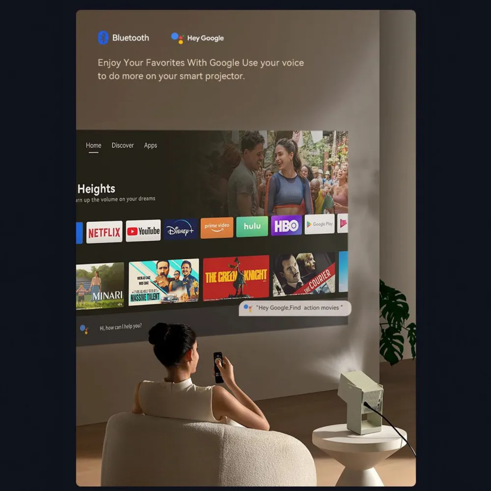 Wanbo Tv Og Tilbehør|Cube 2 Pro smart projektor med Full HD og Android TV 11