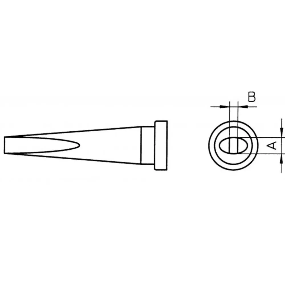 Weller Verktøy|Lang skrujernloddespiss 1,2x0,4 mm