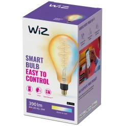 WiZ Smart Belysning|Smart Belysning|Amber Filament PS160 Smart LED-pære E27 390 lm