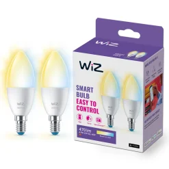 WiZ Smart Belysning|Smart Belysning|C37 Smart LED-pære E14 470 lm 2-pk.