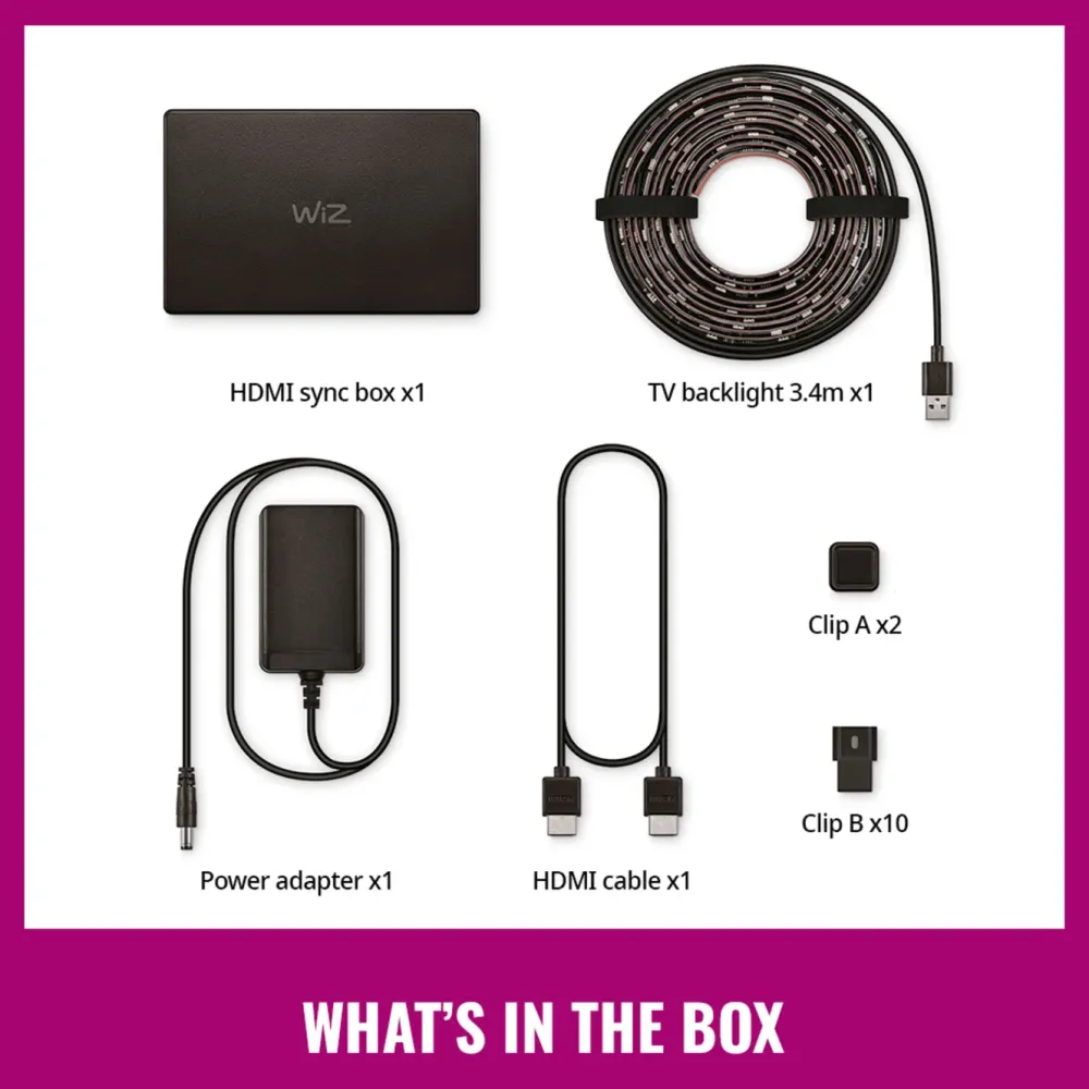 WiZ Tv Og Tilbehør|Sync box starter kit 75"-85"