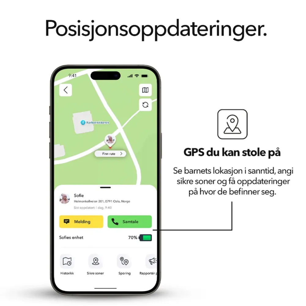 Xplora Barn Og Baby|Mobiltelefoner|One - barnmobil uten internett og sosiale medier Svart