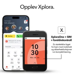 Xplora Barn Og Baby|Mobiltelefoner|One - barnmobil uten internett og sosiale medier Svart