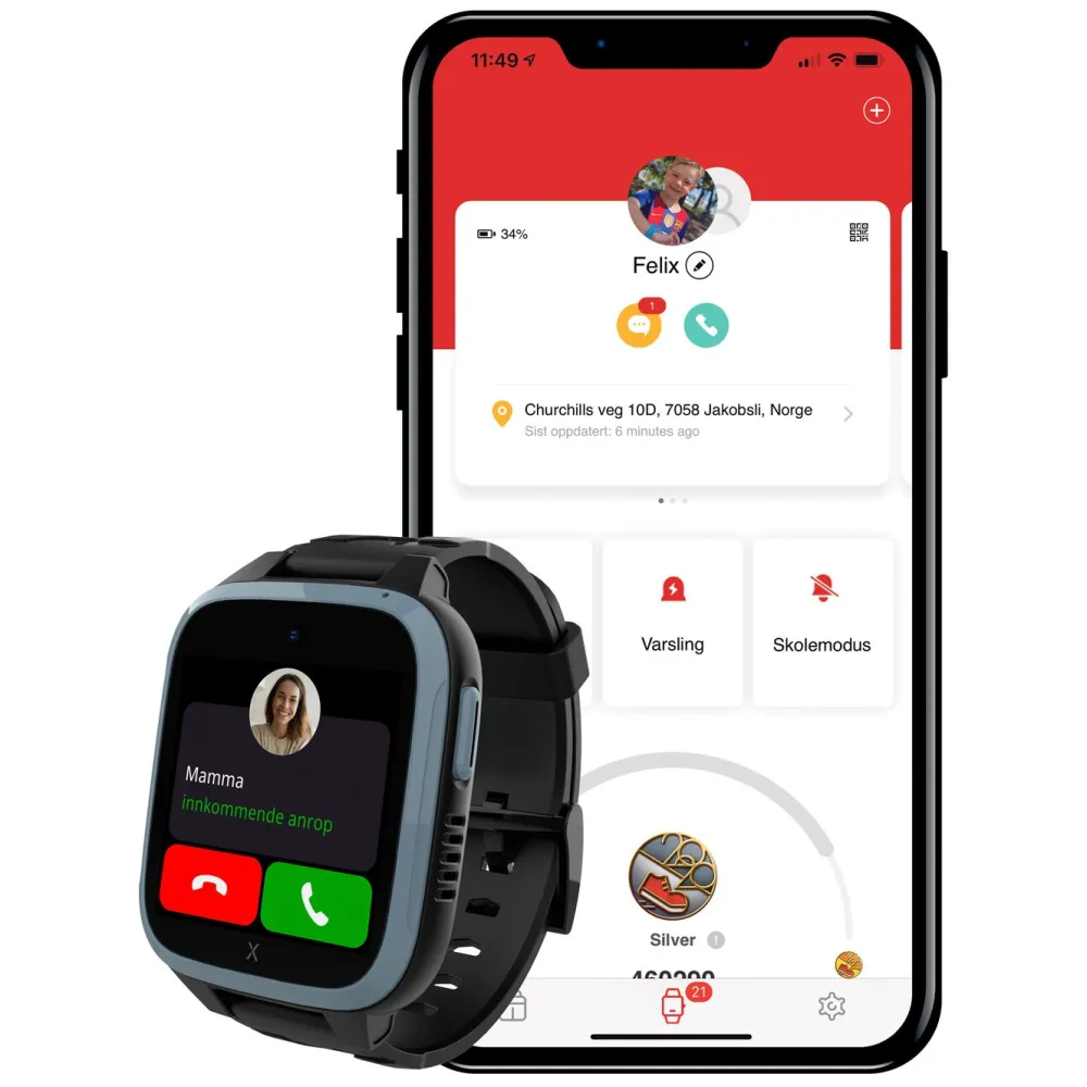Xplora Barn Og Baby|Smartklokker Og Ringer|XGO3 Mobiltelefon for barn Svart