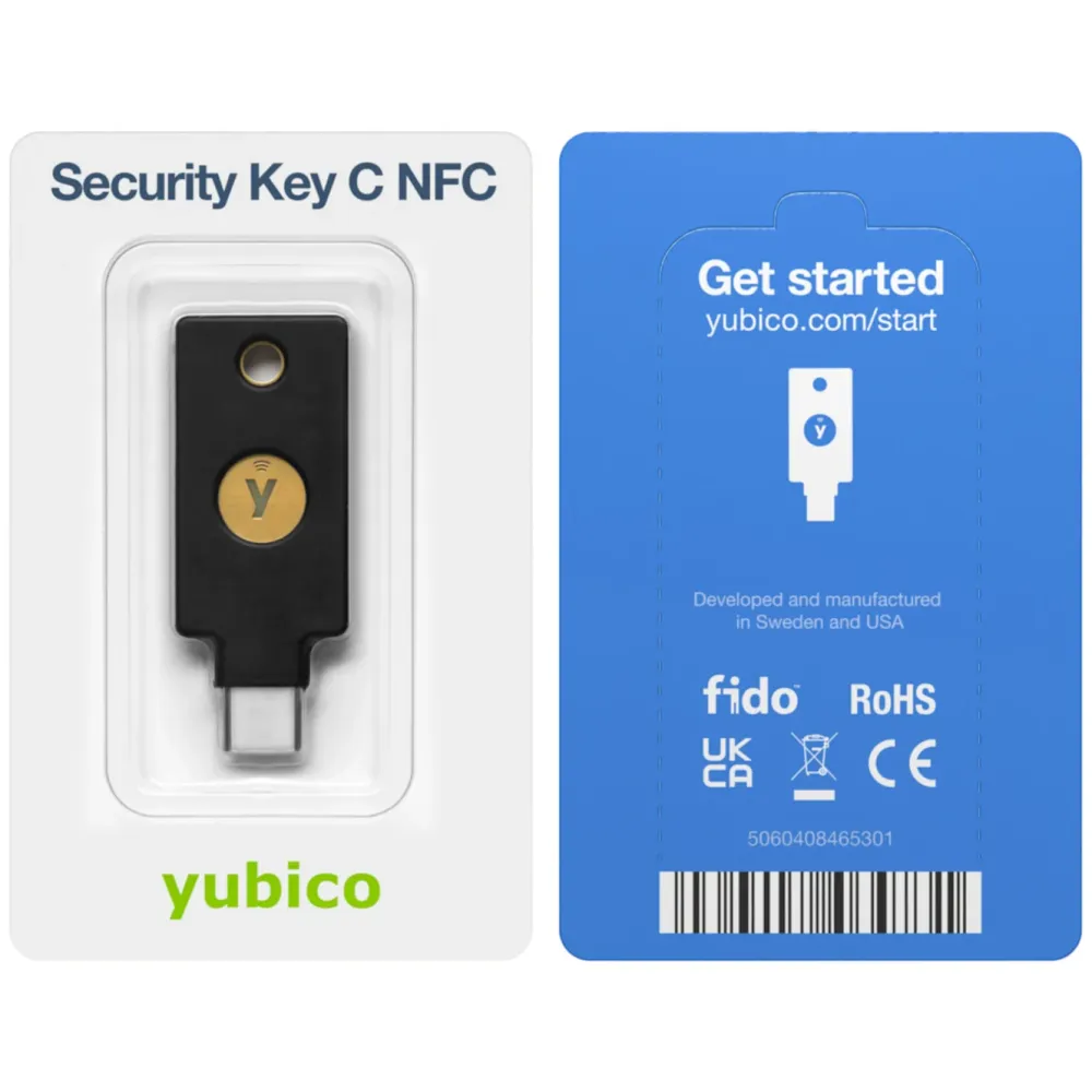 Yubico Datatilbehør|Security Key NFC Sikkerhetsnøkkel med USB-C