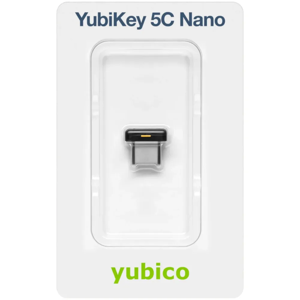 Yubico Datatilbehør|Yubikey 5C Nano Sikkerhetsnøkkel med USB-C