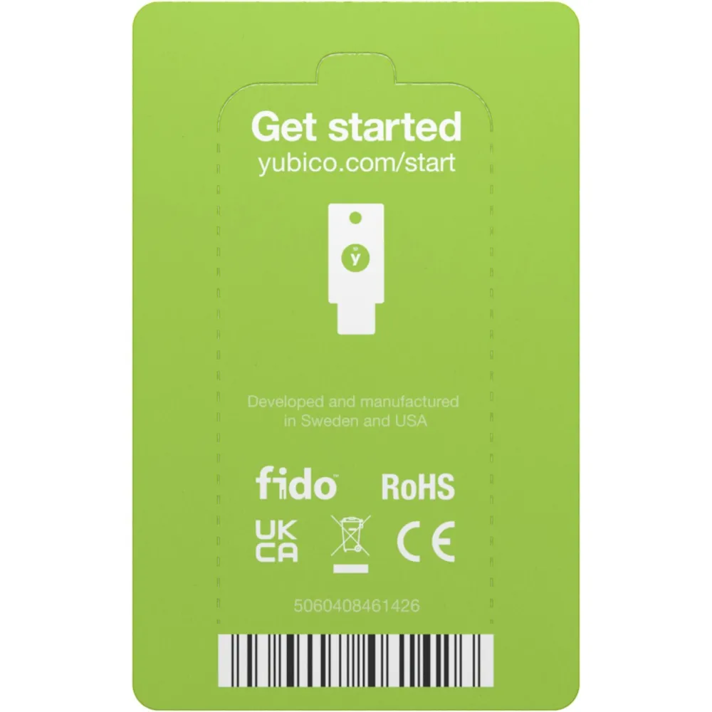 Yubico Datatilbehør|Ergonomi|YubiKey 5 NFC Sikkerhetsnøkkel med USB-A